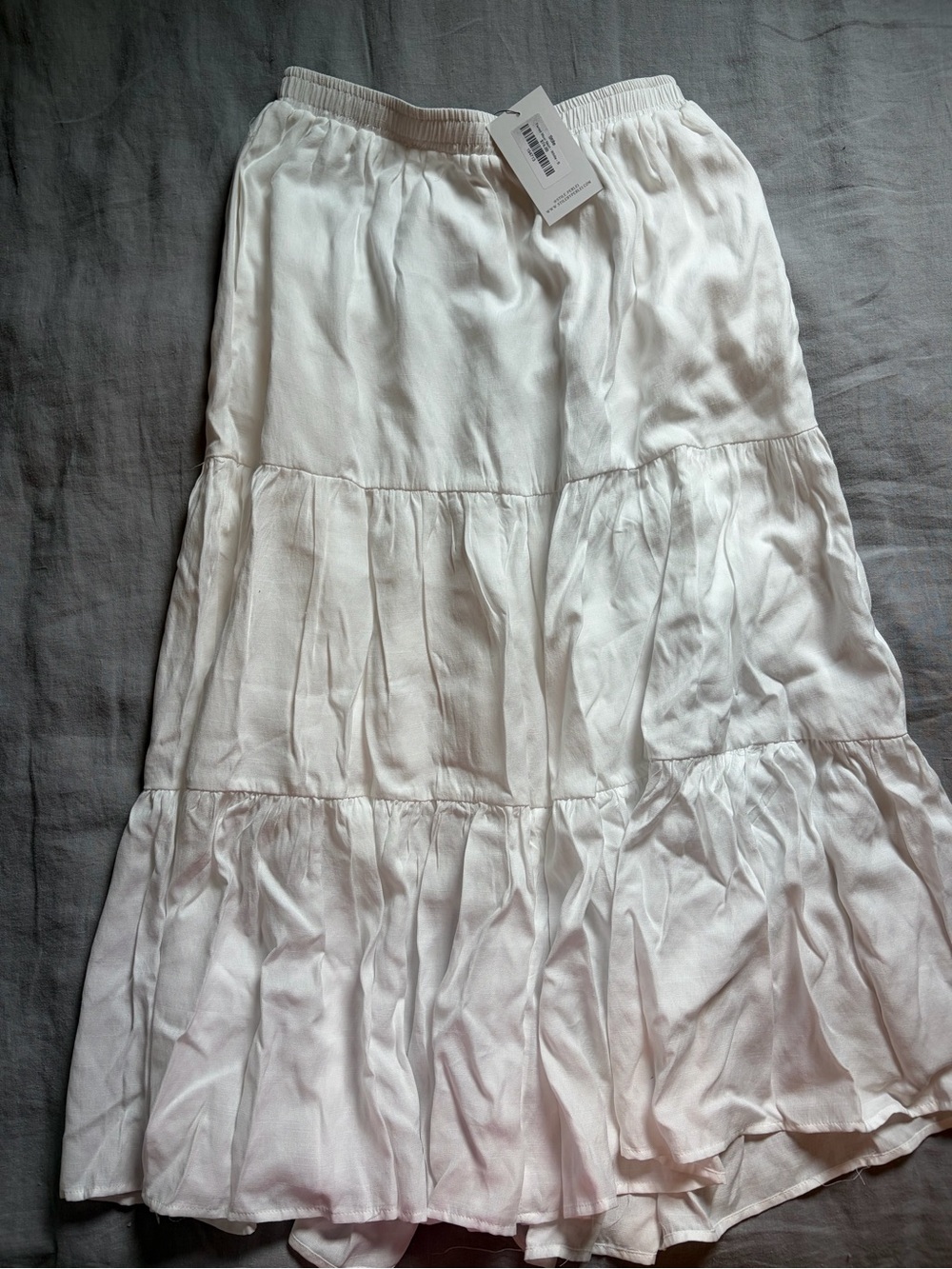 Private label - Women's White Tiered Maxi Skirt